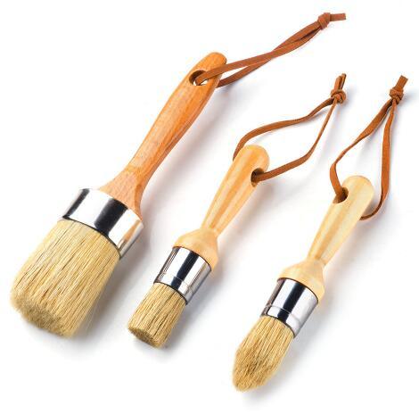 Round Natural Pure Bristle Paint Brush