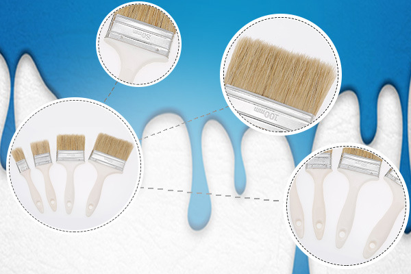 Cleaning Wall Flat Natural Bristle Paint Brush