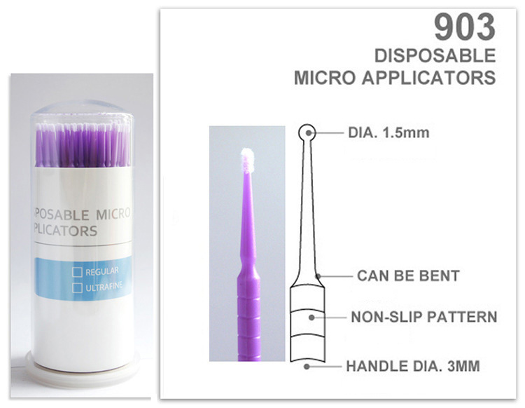 100PCS/Bottle 100mm Length Disposable Applicators Dental Micro Brush