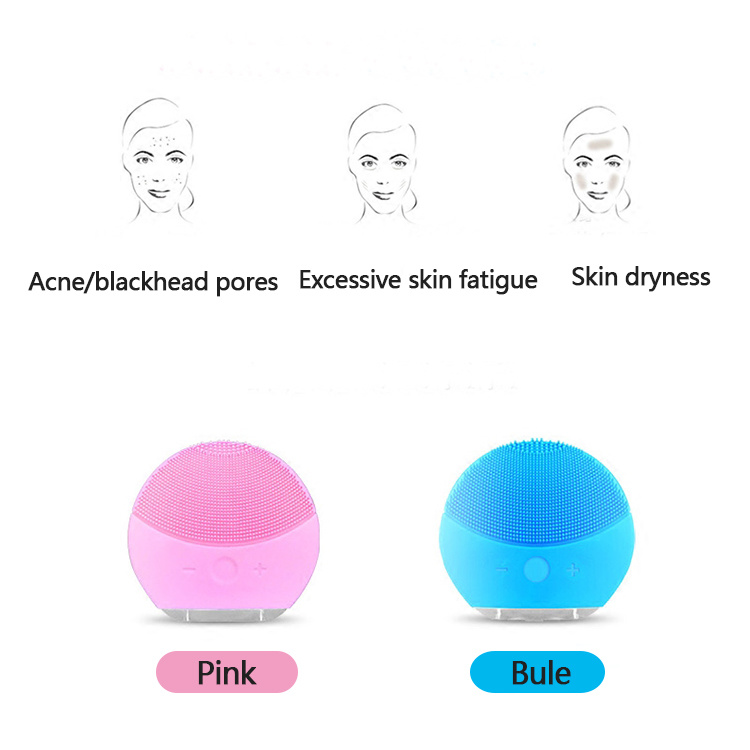 2019 Exfoliators Sonic Silicone Facial Cleansing Brush Silicone Face Mask Cleaning Brush