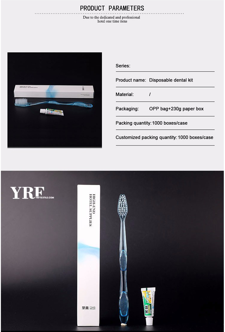 Yrf Highly Wholesale Hotel Bedroom Sets Toothbrush with Toothpaste