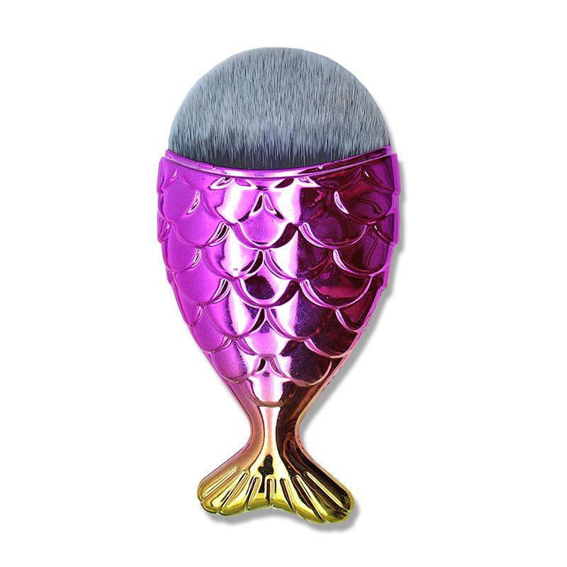 New Fish Scale Makeup Brush Mermaid Single Makeup Brush with Big Fish Tail Bottom Brush Bb Cream Brush