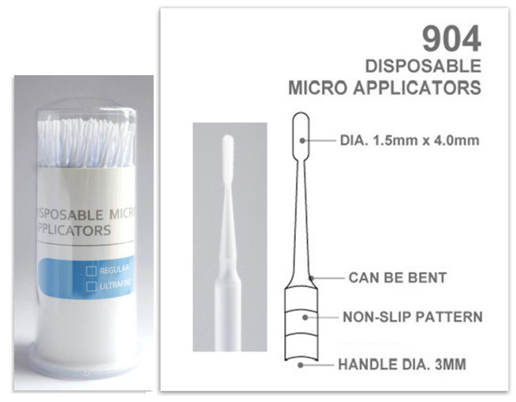 100PCS/Bottle 100mm Length Disposable Applicators Dental Micro Brush