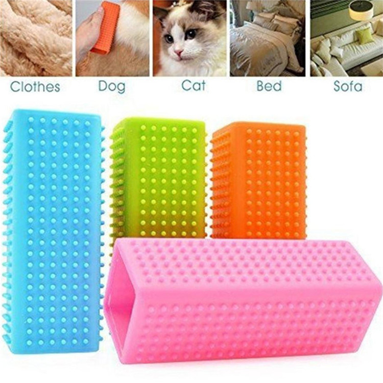 Pet Hair Remover Lint Brush Silicone Pet Grooming Brush