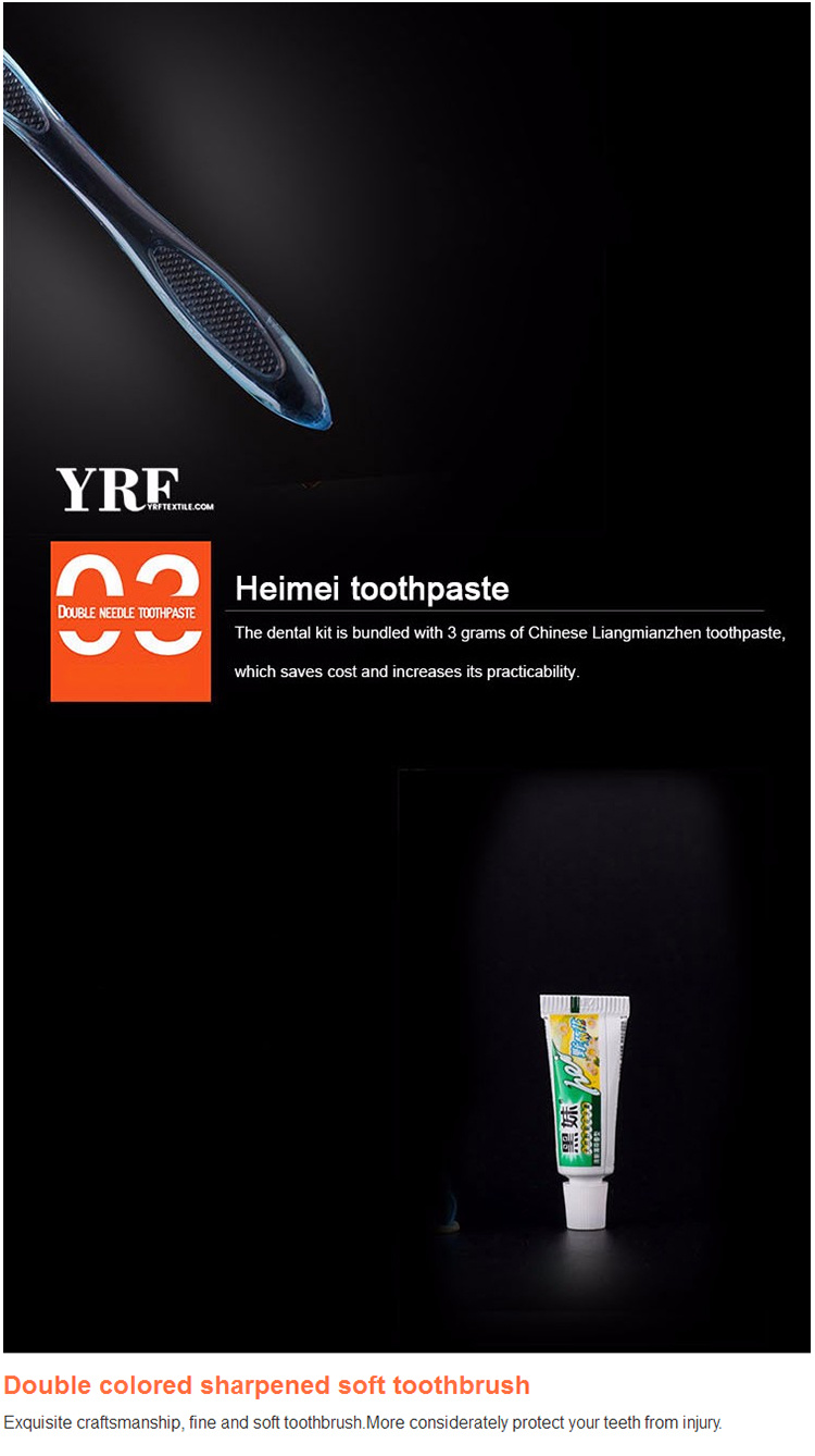 Yrf Highly Wholesale Hotel Bedroom Sets Toothbrush with Toothpaste