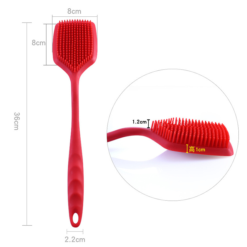 Silicone Rubber Pot Cooking Brush with Long Handle