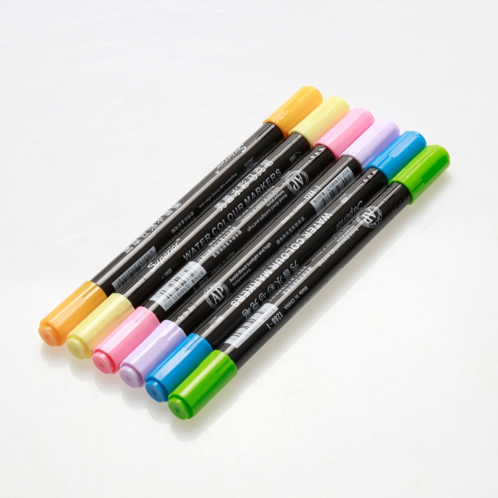 Water-Based Ink Marker Non-Toxic Dual Tips Marker Set