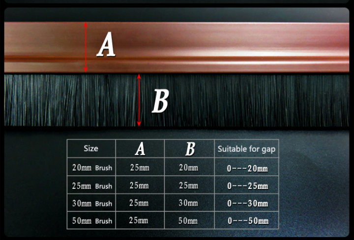 Self Adhesive Dustproof Windproof Door Sweep PP Brush Seal Strip