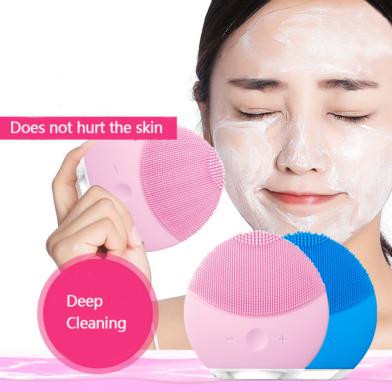 2019 Exfoliators Sonic Silicone Facial Cleansing Brush Silicone Face Mask Cleaning Brush