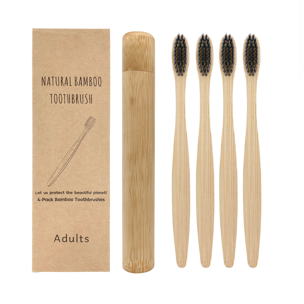 Private Label Adults and Kids Teeth Whitening Bamboo Tooth Brush