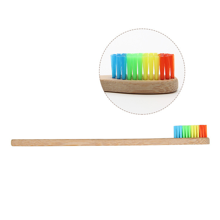 Custom Logo Colors Bamboo Toothbrush Eco Friendly Wooden Tooth Brush Soft Bristle Tip Charcoal Adults Oral Care Toothbrush