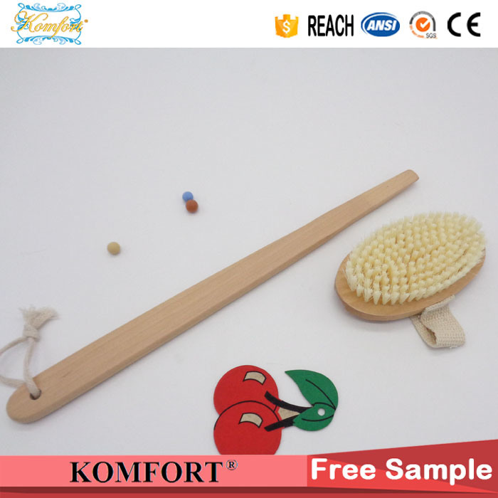 Wet Boar Bristle Skin Scrubber SPA Leg Exfoliating Bath Body Brush (JMHF-92)