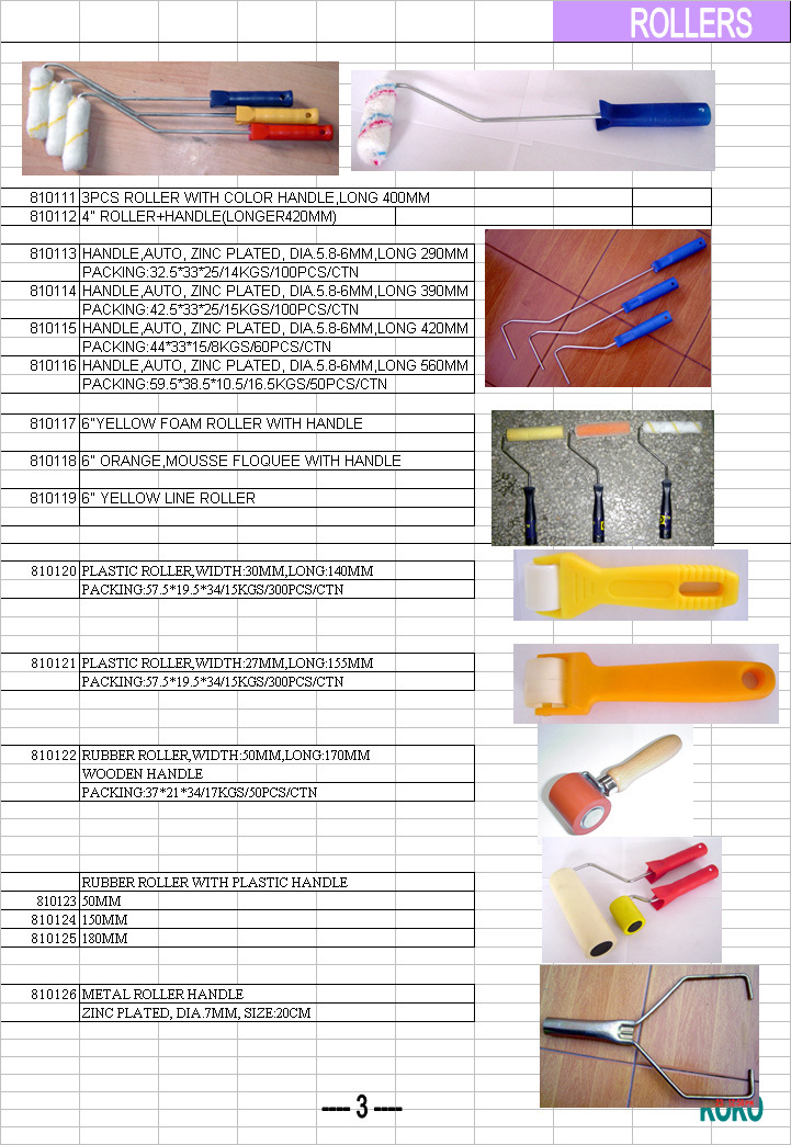 Metal Hole Strong Fabric Glued Small Mini Painting Roller