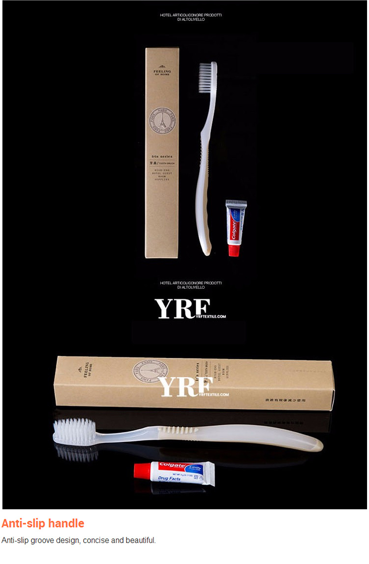 Yrf Hot Sale Customized Hotel Room Eco Charcoal Bamboo Toothbrush