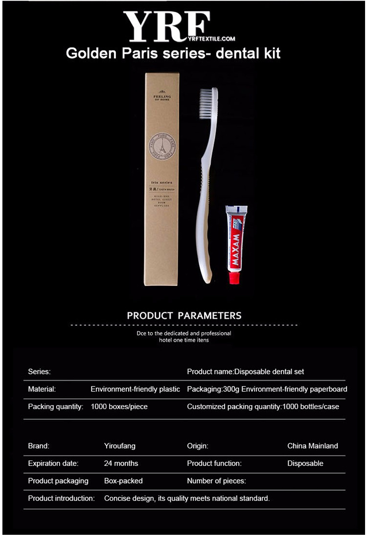 Yrf Hot Sale Customized Hotel Room Eco Charcoal Bamboo Toothbrush