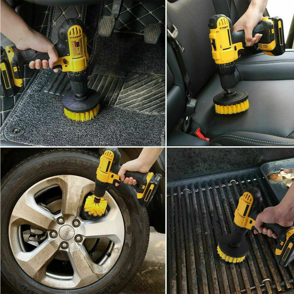 Nylon Drill Brushes for Cleaning House Floor Sofa Dusting Carpet Tyre Rim Drill Clean Brush