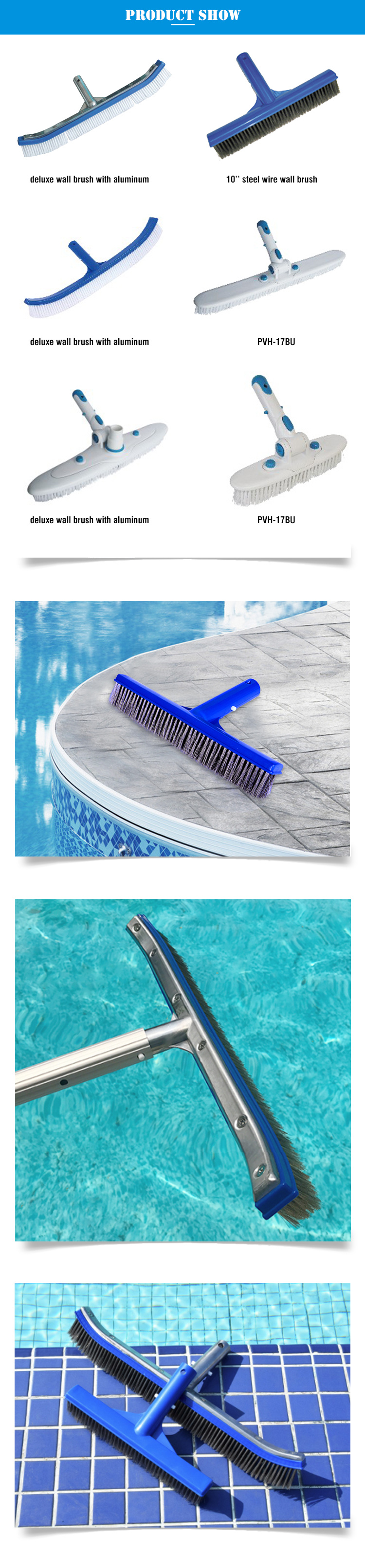 Cleaning Tools Wholesale Durable Swimming Pool Wall Brush