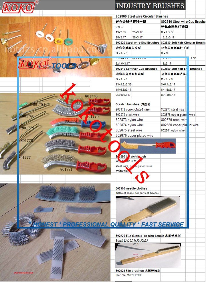 Various Scratch Knife Type BBQ Cleaning Steel Brush