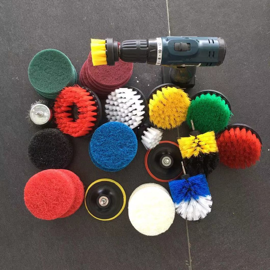 Nylon Drill Brushes for Cleaning House Floor Sofa Dusting Carpet Tyre Rim Drill Clean Brush