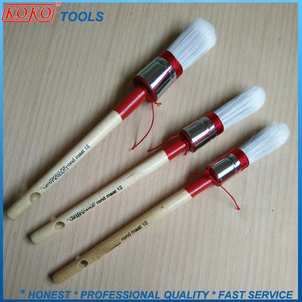 Round Brushes with Rope Wooden Handle Cleaning Paint Brushes