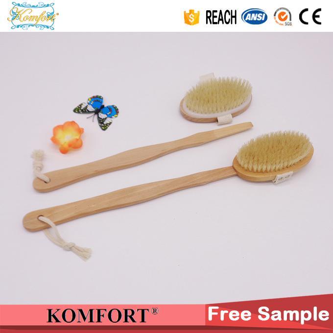 Wet Boar Bristle Skin Scrubber SPA Leg Exfoliating Bath Body Brush (JMHF-92)