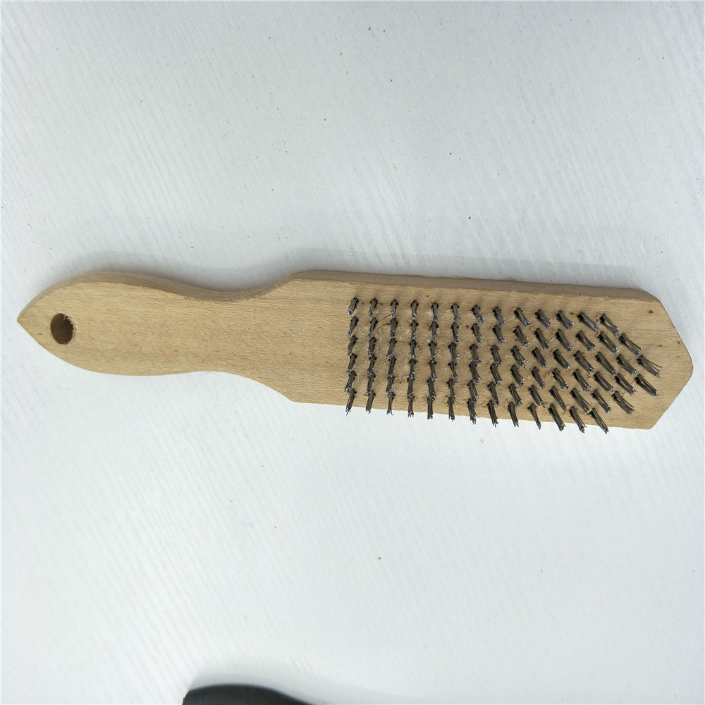 Hand Tools Wooden Handle Industrial Steel Wire Knife Type Brush