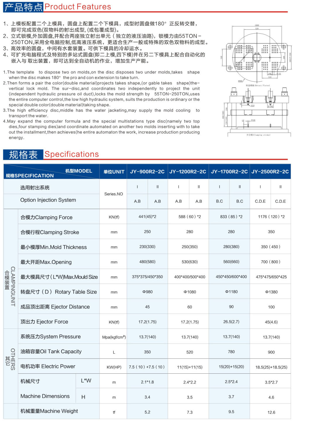 Rotary Plate Board Two Color Toothbrush Screw Driver Vertical Plastic Injection Moulding Machine