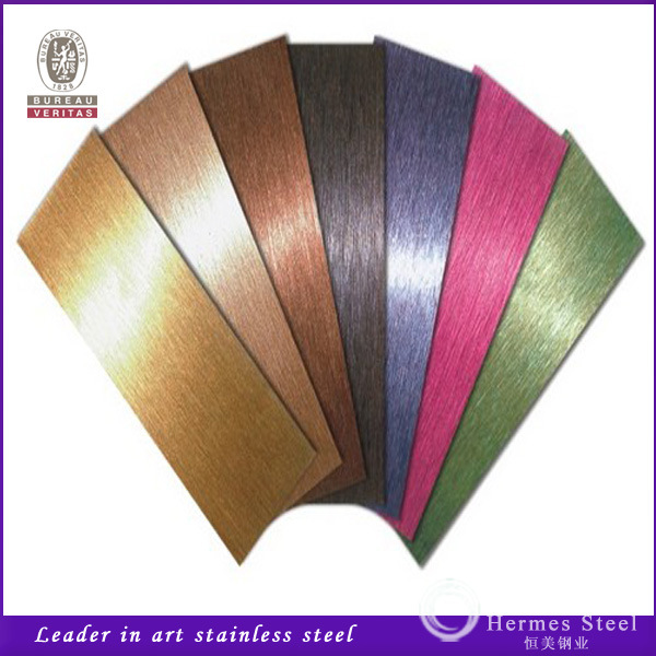 Stainless Steel PVD Color Sheet Brush Finished for Construction Material