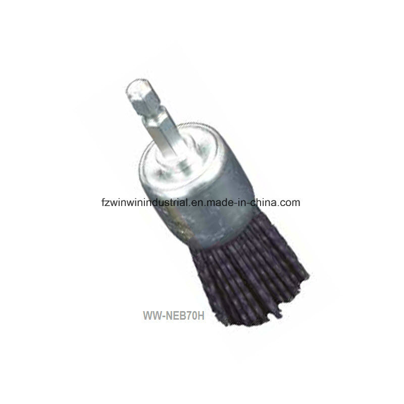 Shaft Mounted Abrassive Nylon End Brush