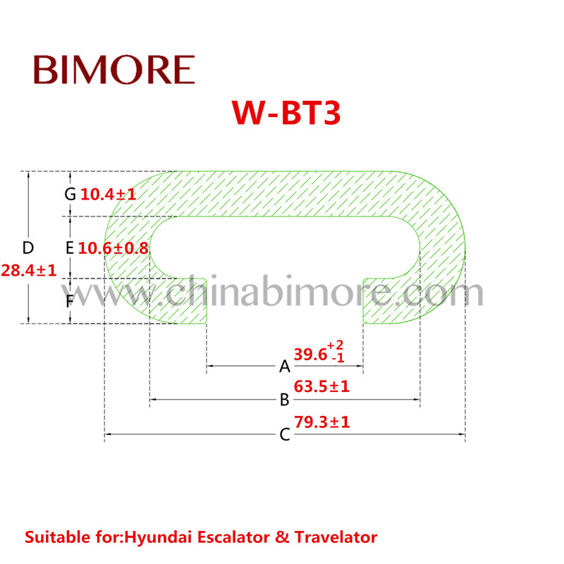 Hyundai Escalator Rubber Handrail Escalator SBR Handrail