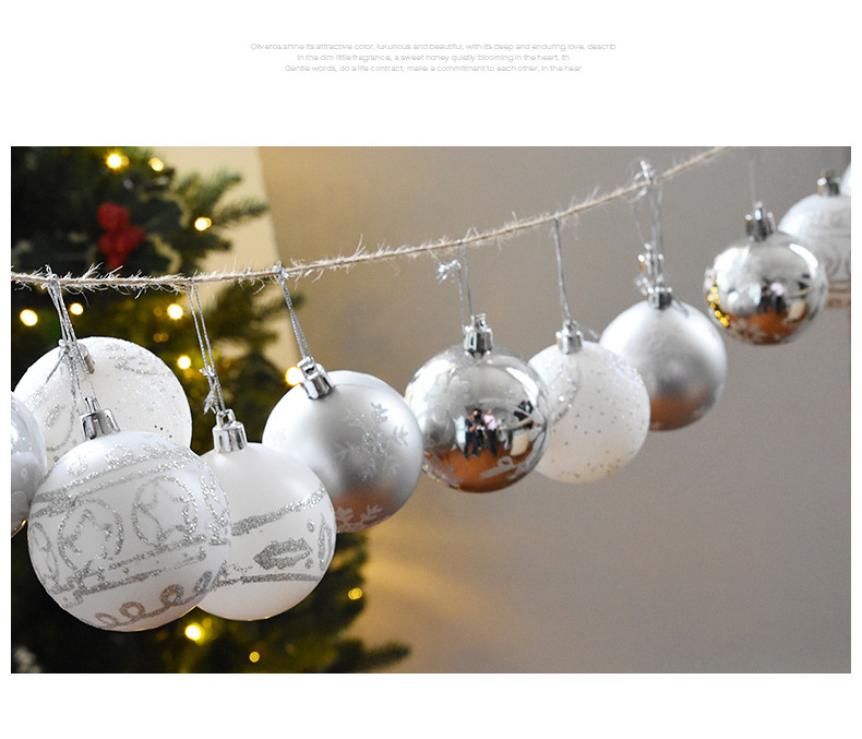 6cm Wholesale  Glass Christmas Ball Ornaments Christmas Tree Decoration