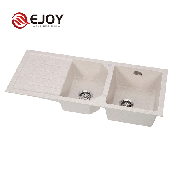 EJOY High Quality quartz sink kitchen Customized artifical stone granite kitchen sink home restaurant farm use NET650