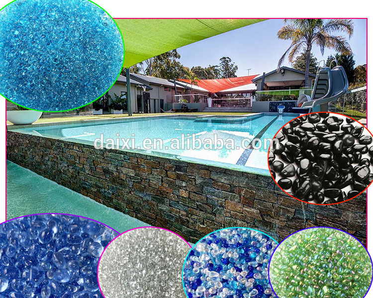 China colorful  DIY decoration swimming pool Large Glass Beads