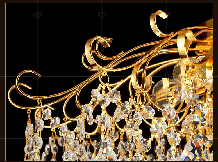 European luxury ceiling crystal lamp living room chandelier bedroom lamp K9 crystal chandelier manufacturers wholesale