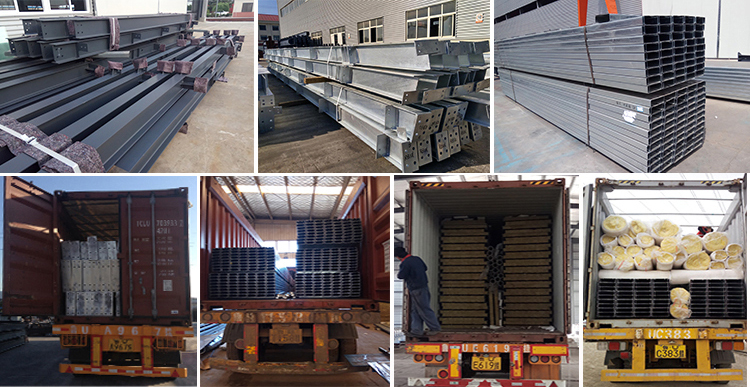 Industrial factory / warehouse / workshop / hangar / hall steel structure prefabricated price