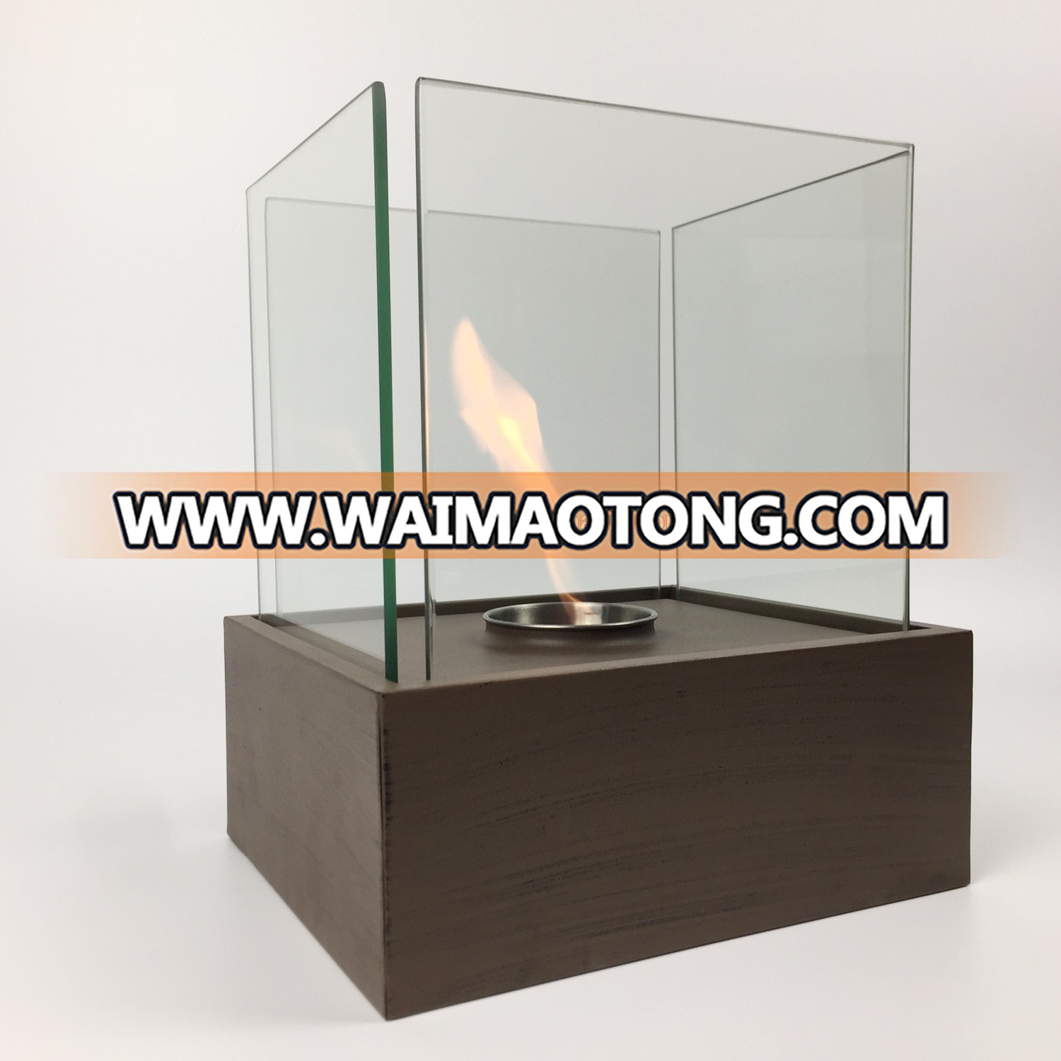 decorative square iron metal box bio ethanol table top fireplace,