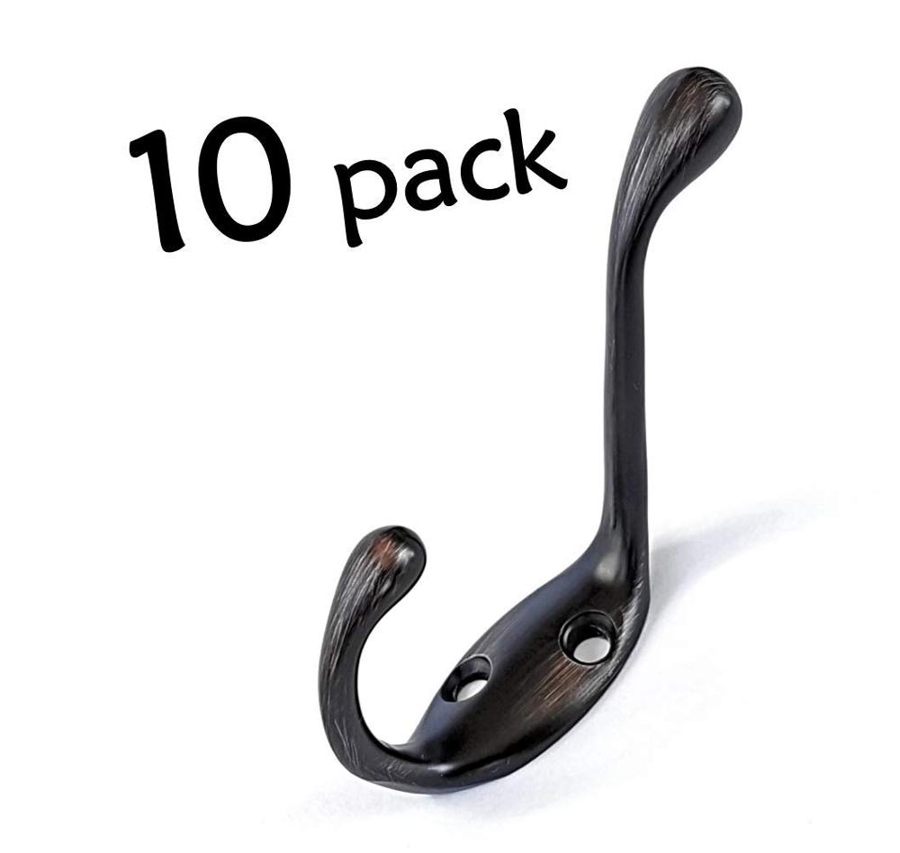 Hanssz Over the Door Hook Hanger Heavy Duty Organizer Rack for Towel  Hat Hoodies Coat  Cloth Bag 8 Hooks Black