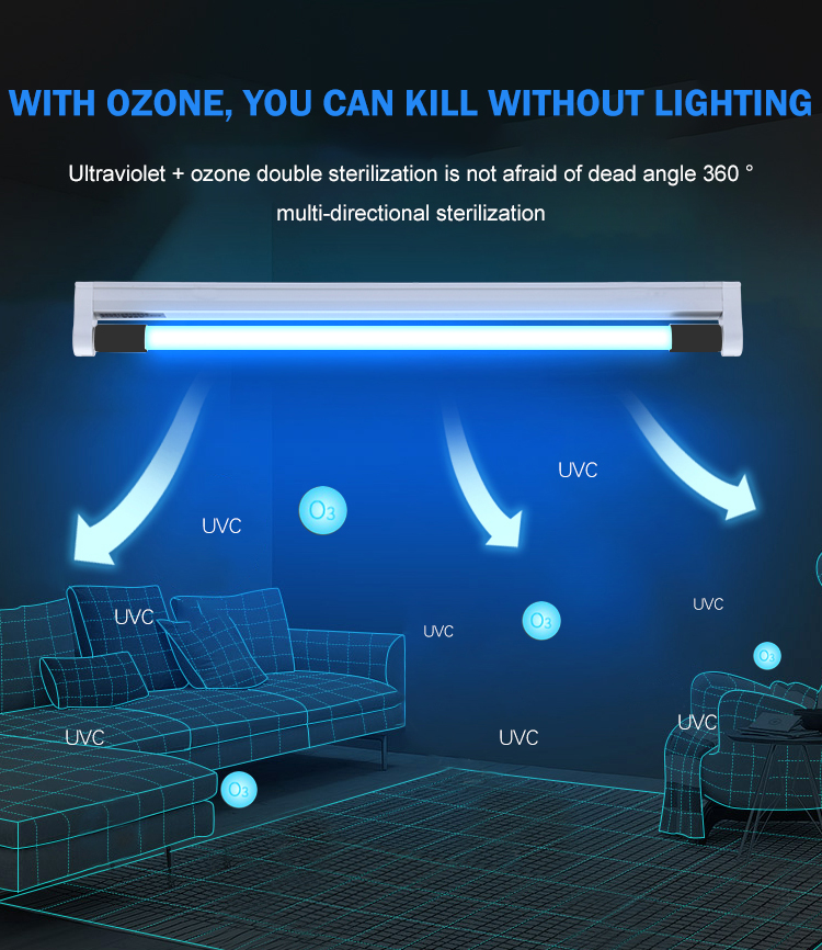 Office school restaurant uv disinfection 10 w uvc ozone germicidal lamp