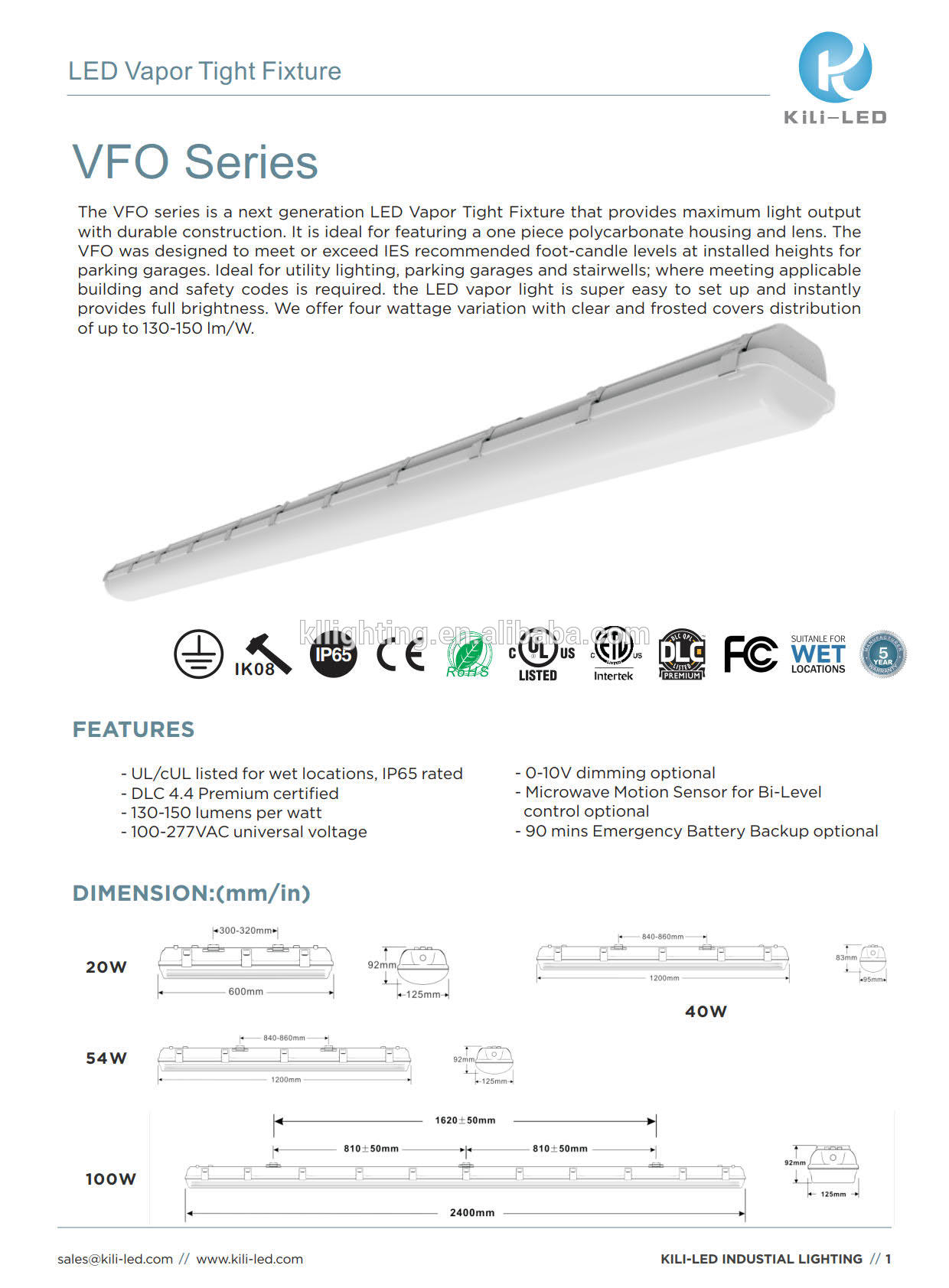 Good Price New Mould with UL DLC led ip65 tri-proof light