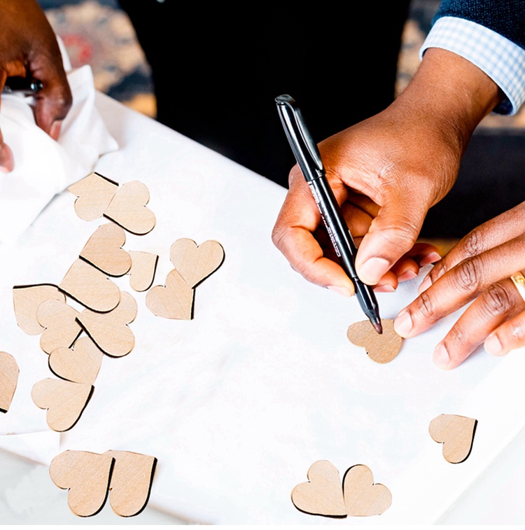 Romantic Wedding Guest Book love wooden guest book wedding guest book for the guests