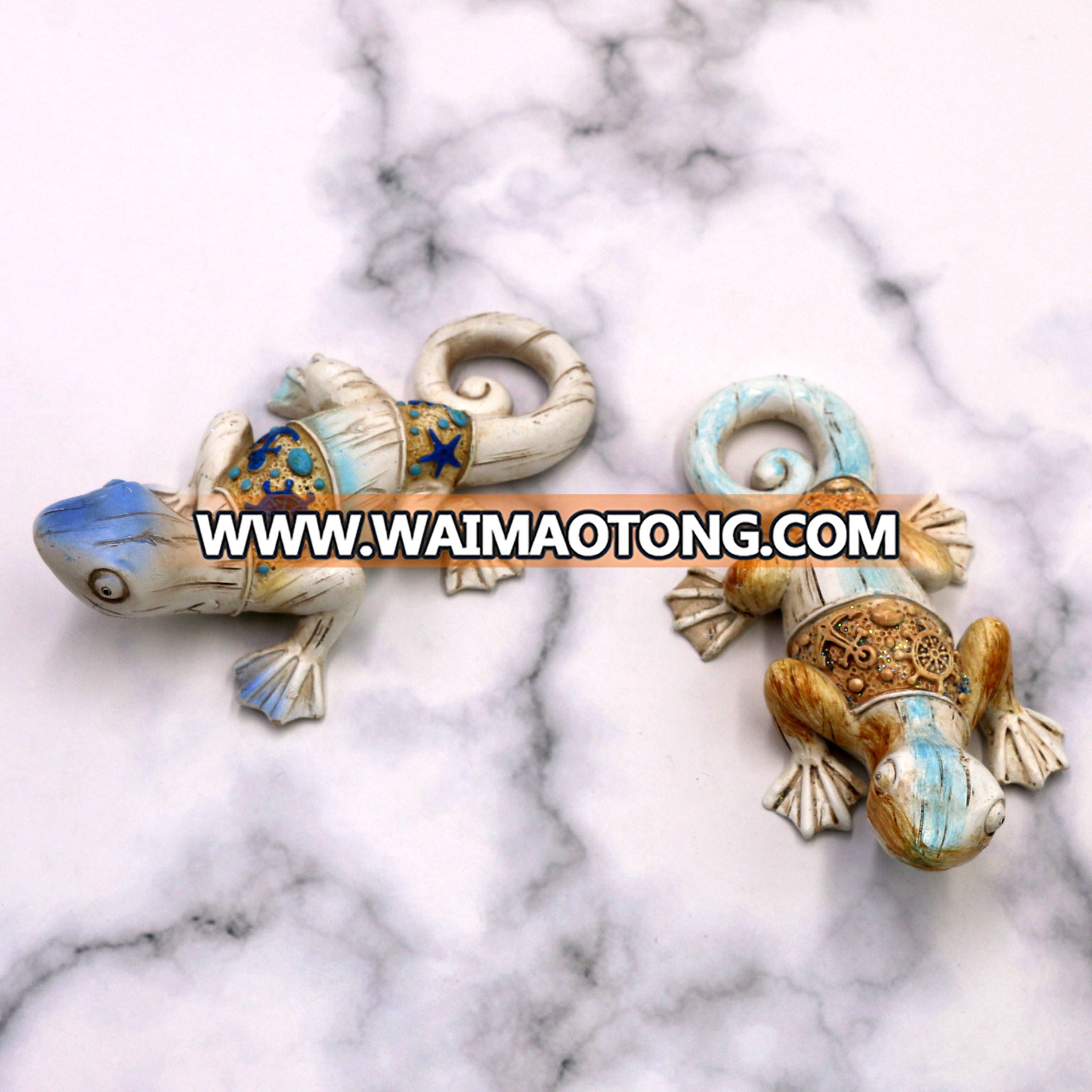 New Arrival Poly Resin Gecko Figurine Spain Souvenir