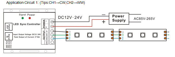 Amazing Packing RF Dual White CW+WW LED Controller LED Touch Controller LED Sync Controller 2CH*10A CE ROHS Warranty