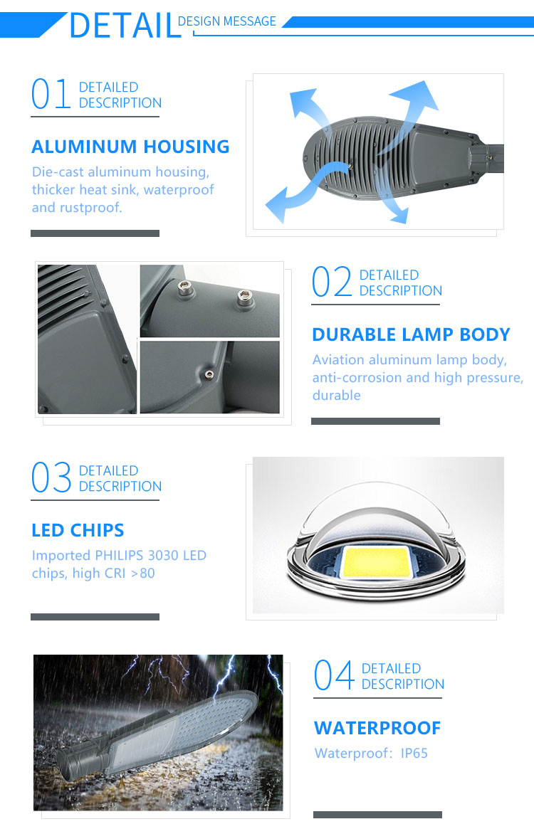 Classic luminaire manufacturer ip66 50w 80w street light