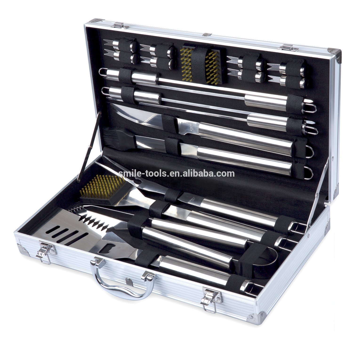 Stainless Steel BBQ Tool Set in Aluminium Case