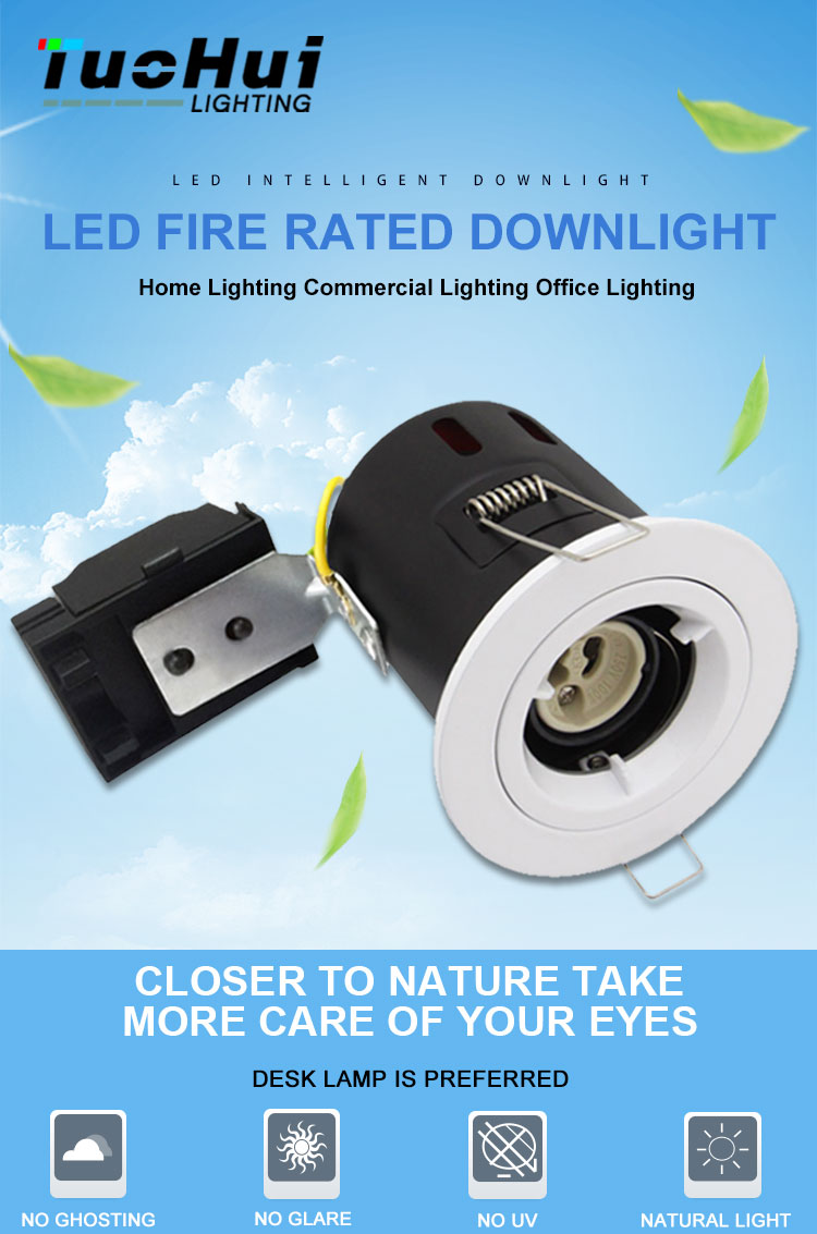 Die casting IP65 90min. flame proof GU10 fire rated downlight-directional fire rated downlights