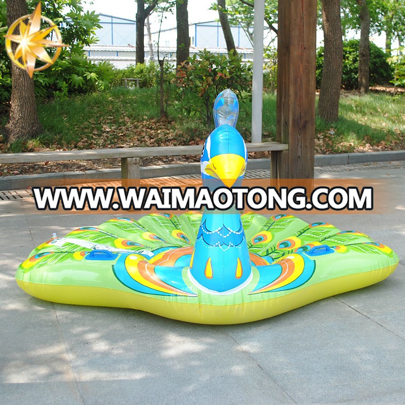 Hot sales promotion large inflatable peacock pool float swimming ring