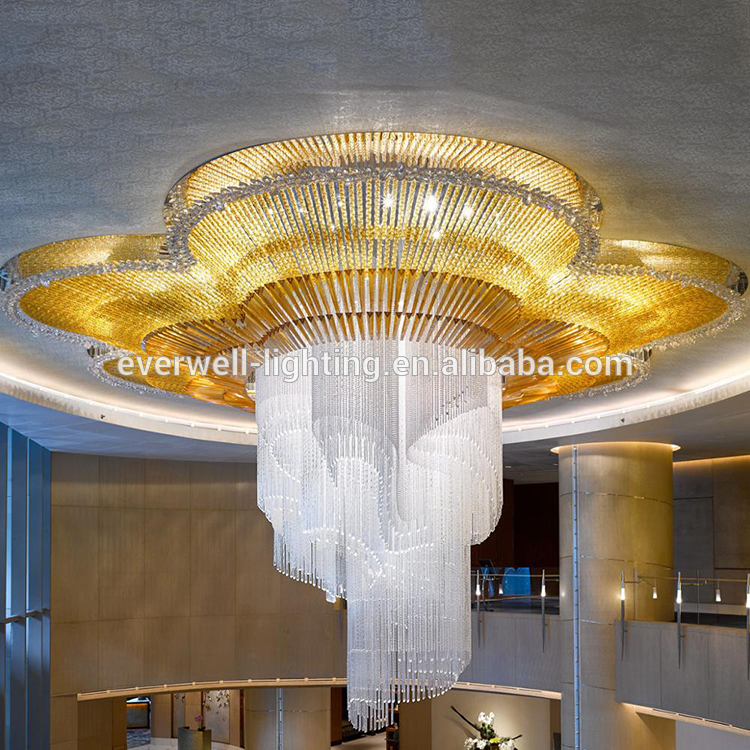 Modern hotel lobby cristal glass chandelier chandelier