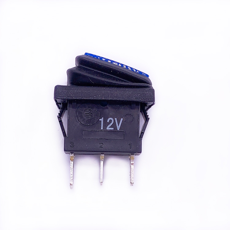 Fine quality 12V on off blue led light rocker switch waterproof