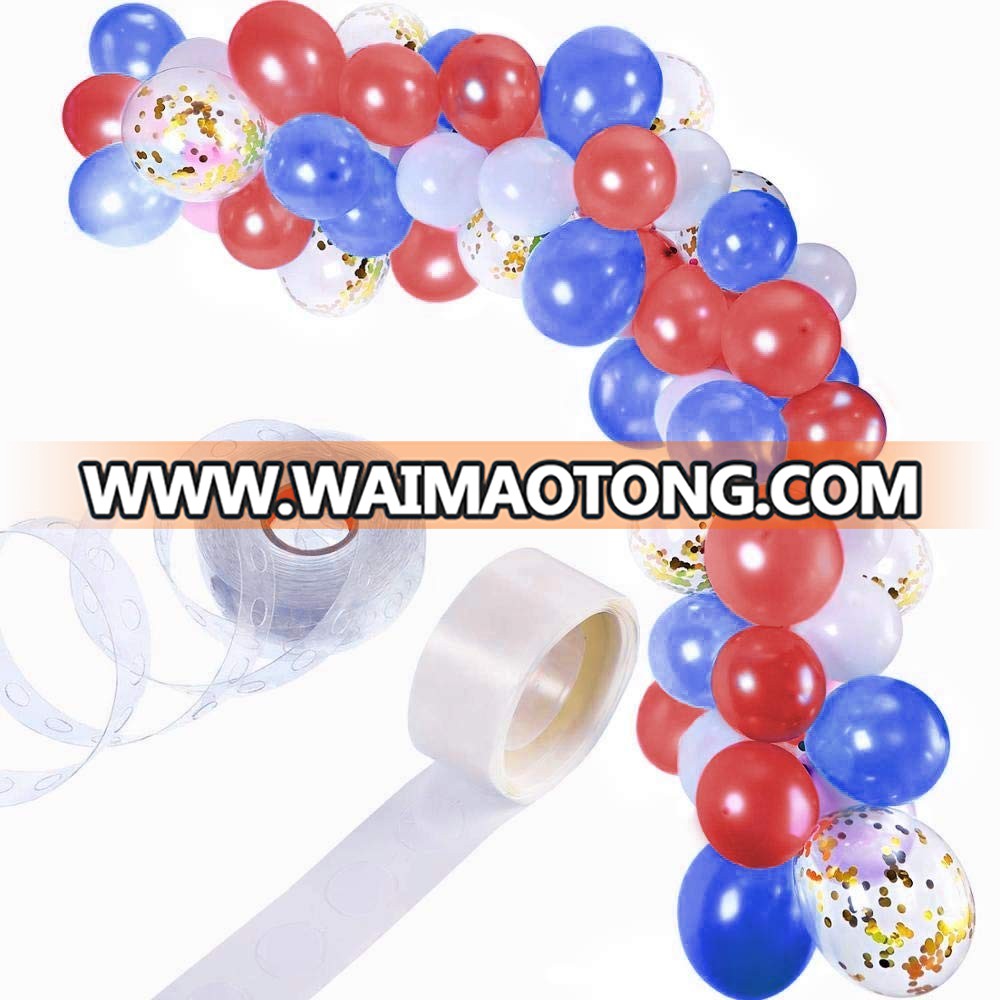 Balloon Arch Kit DIY  White Balloons Red, Blue 110 Pieces for Birthday Graduation  Wedding Military Ceremony Celebration Party