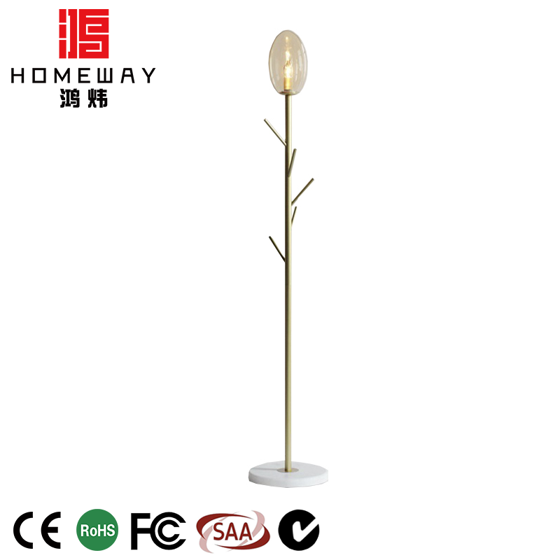 New style feather hotel home decor led work light standing gooseneck iron floor lamp